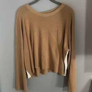 SUPER CUTE TAN SWEATER TOP